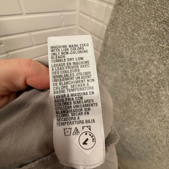 James Perse Standard NWT Long Sleeve Midi Turtleneck Dress Concrete Gray Sz 0 - Picture 10 of 13